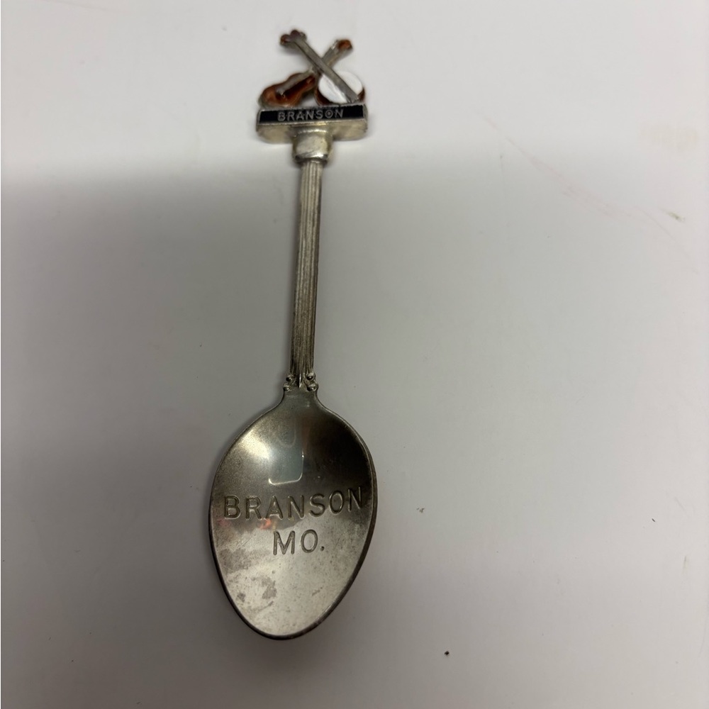Vintage Branson MO Souvenir Spoon Silver Plate Banjo Guitar Topper